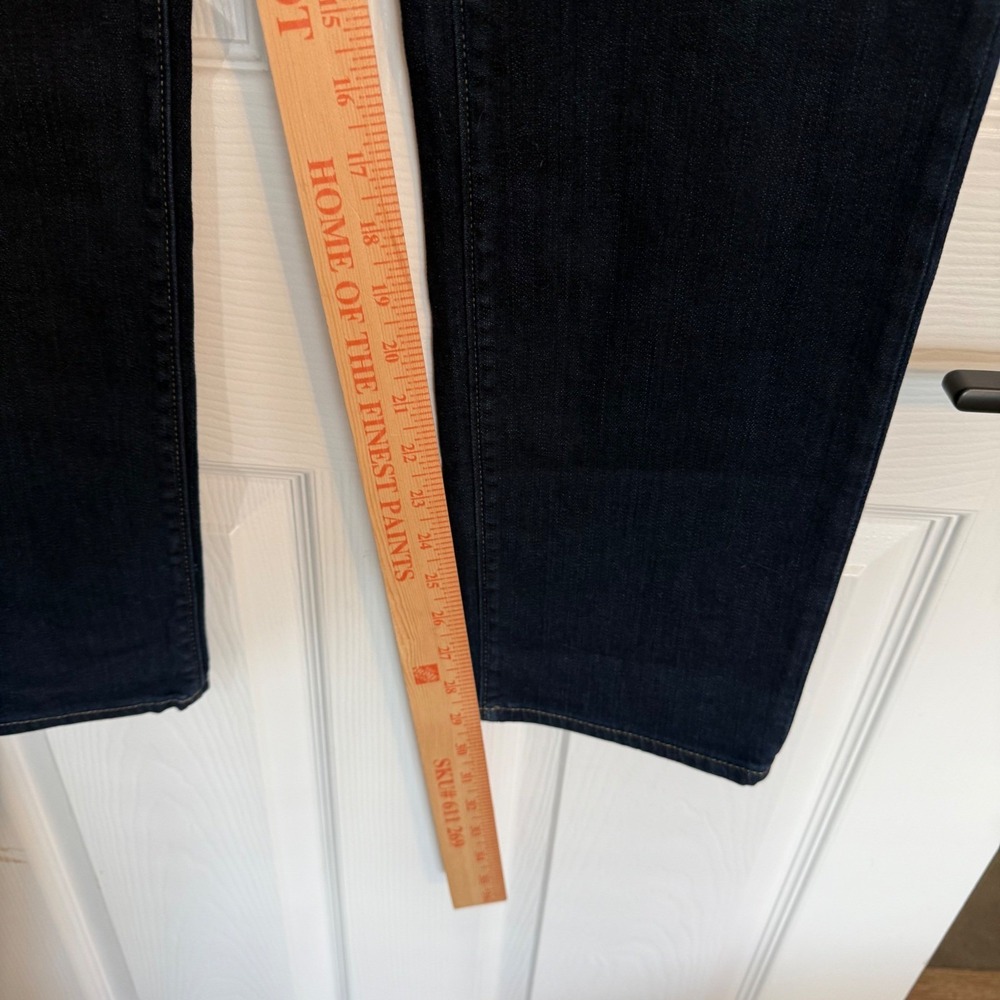 Lands' End Women's Mid Rise Slim Jeans, Dark Wash Denim, Size 14, New - Picture 3 of 8